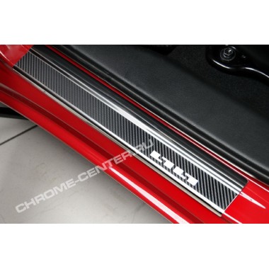 Накладки на пороги (carbon) Citroen C3 (2010-) бренд – Alu-Frost (Польша) главное фото